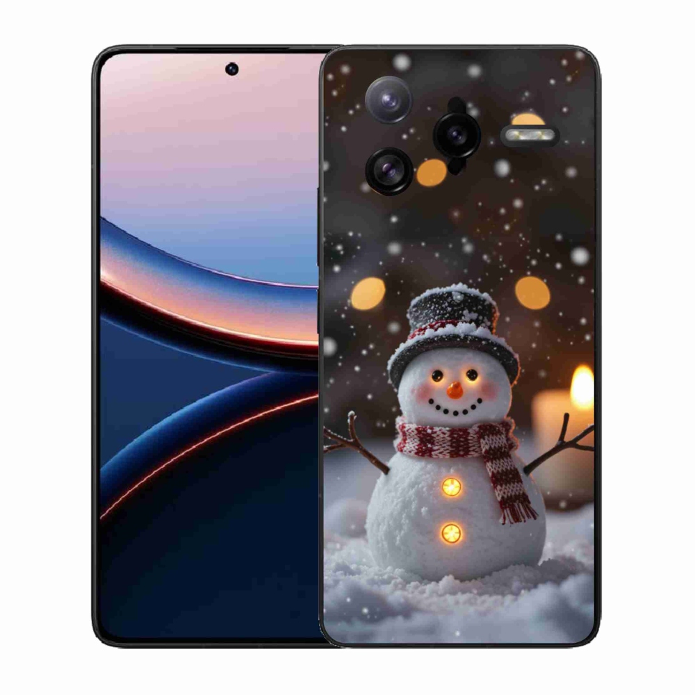 Gelový kryt mmCase na Xiaomi Poco F7 Ultra - veselý sněhulák