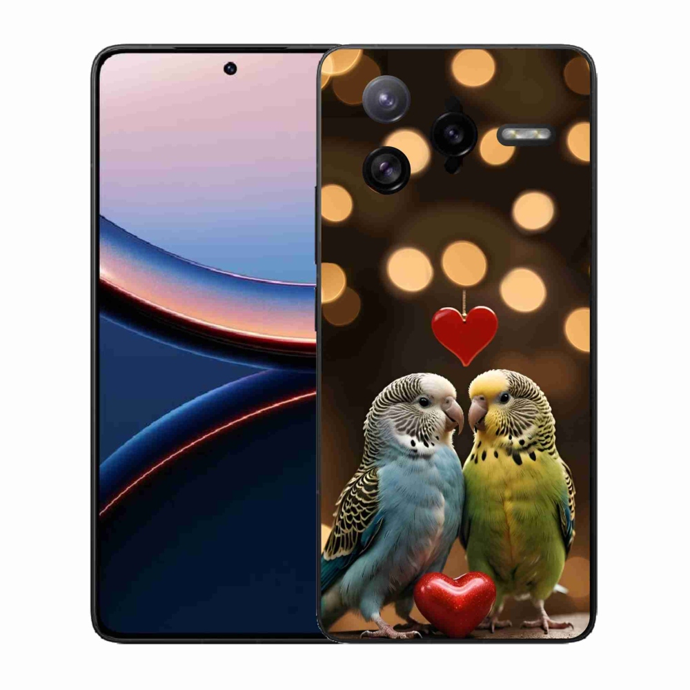 Gelový kryt mmCase na Xiaomi Poco F7 Ultra - zamilovaní papoušci