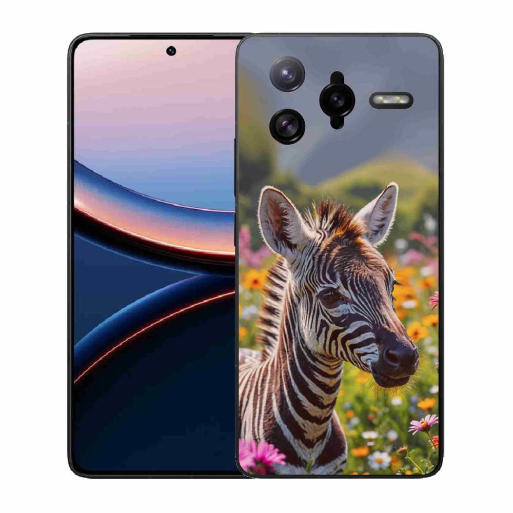Gelový kryt mmCase na Xiaomi Poco F7 Ultra - zebra na louce