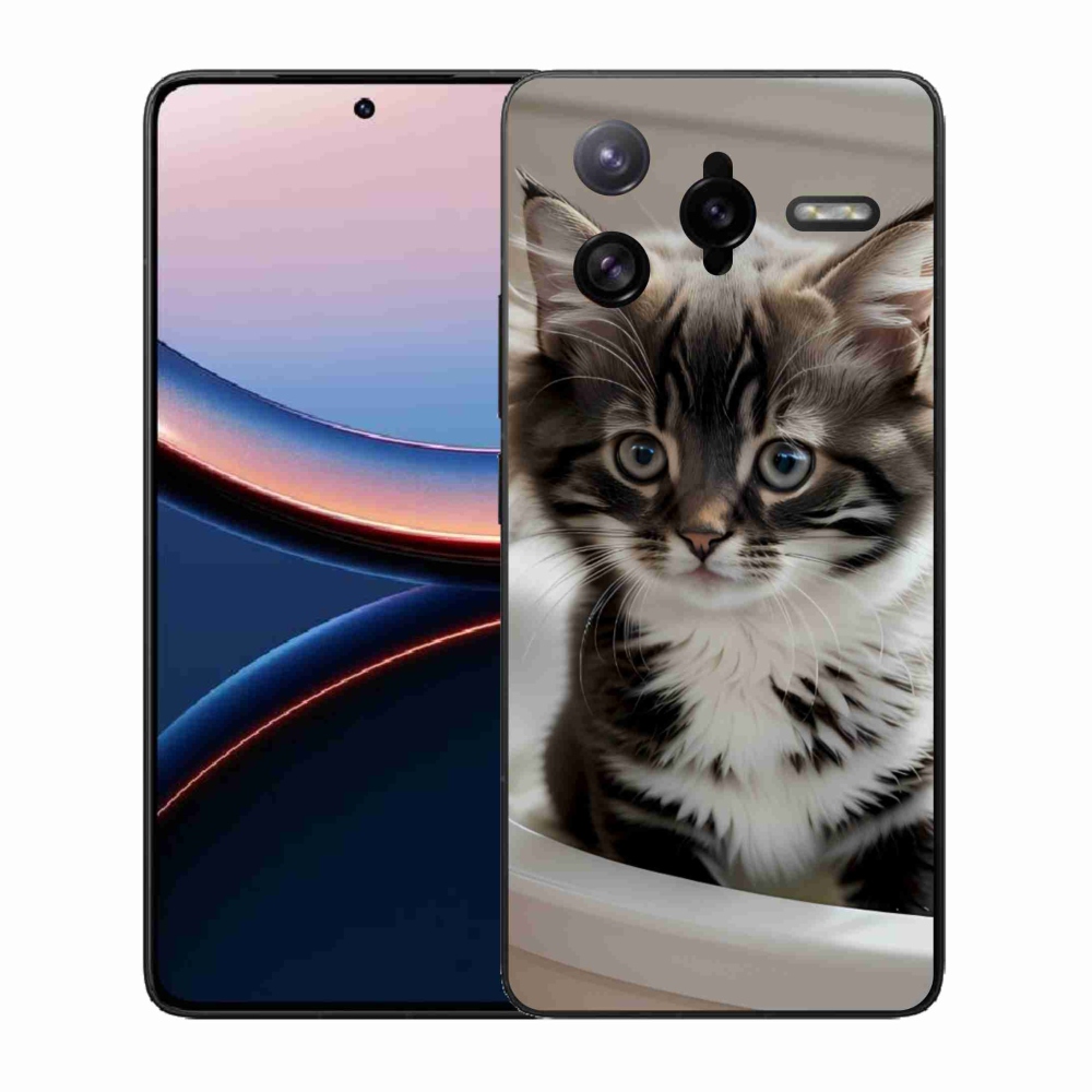 Gelový kryt mmCase na Xiaomi Poco F7 Ultra - zvědavé kotě