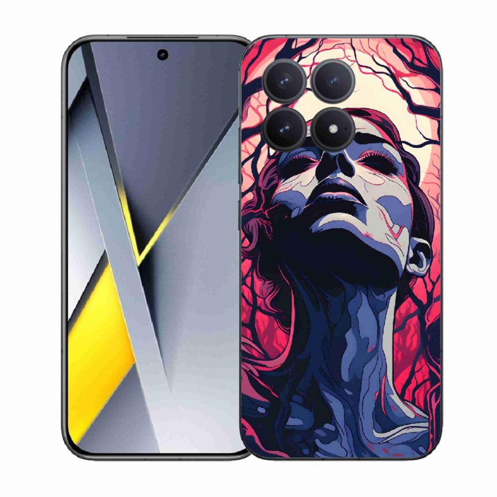 Gelový kryt mmCase na Xiaomi Poco F8 Pro - abstraktní obličej