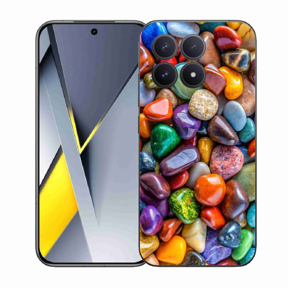 Gelový kryt mmCase na Xiaomi Poco F8 Pro - barevné kamínky