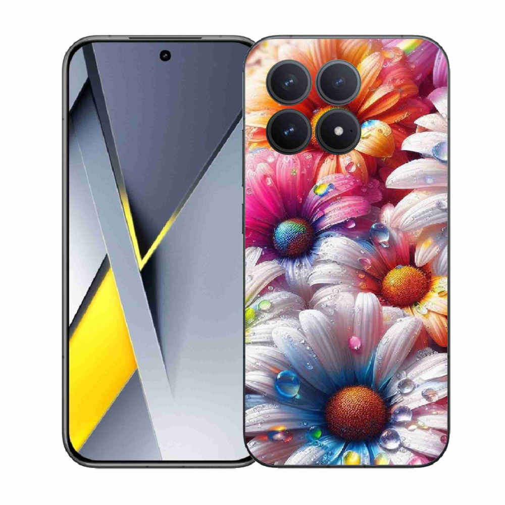 Gelový kryt mmCase na Xiaomi Poco F8 Pro - barevné kopretiny