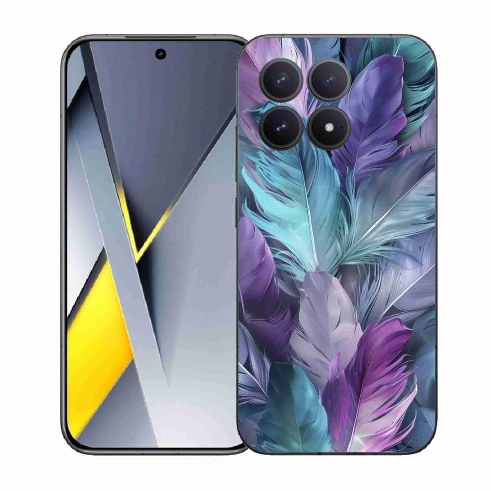 Gelový kryt mmCase na Xiaomi Poco F8 Pro - barevné peří 2