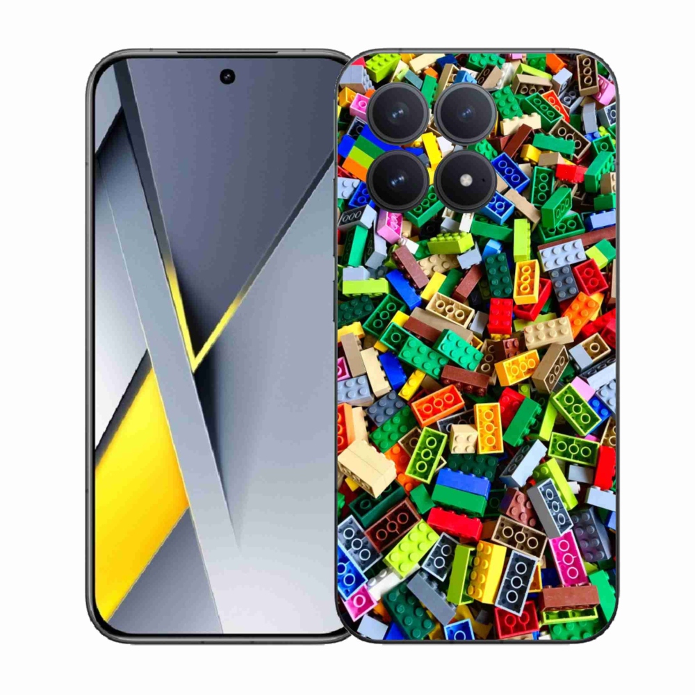 Gelový kryt mmCase na Xiaomi Poco F8 Pro - barevné stavební kostky