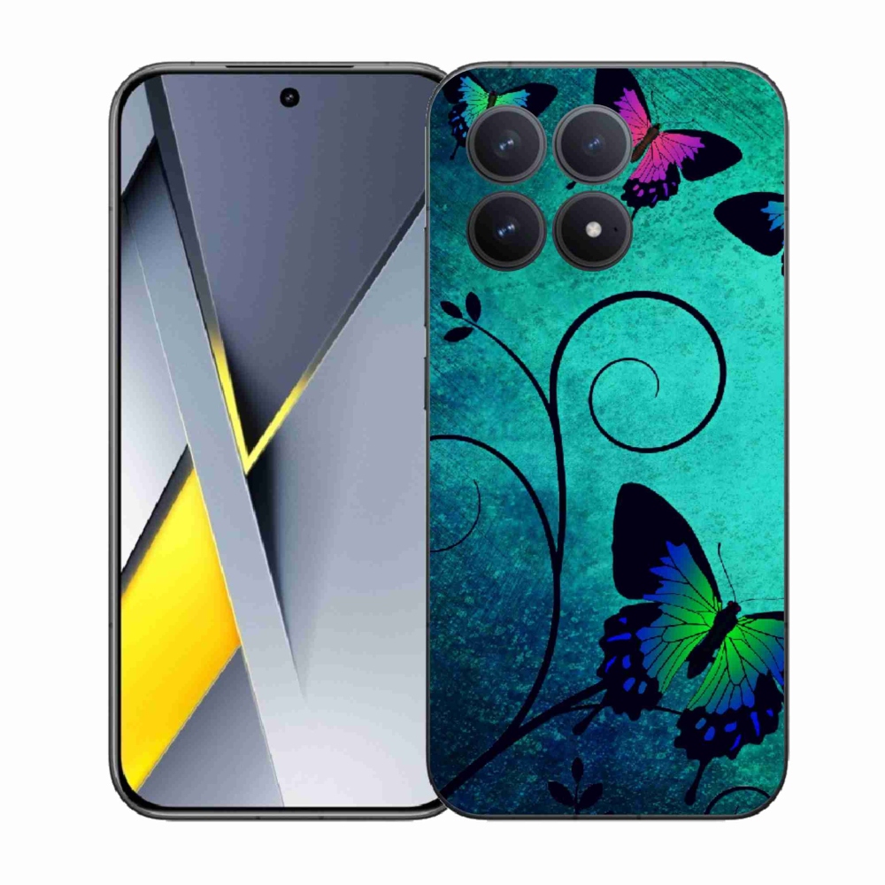 Gelový kryt mmCase na Xiaomi Poco F8 Pro - barevní motýli