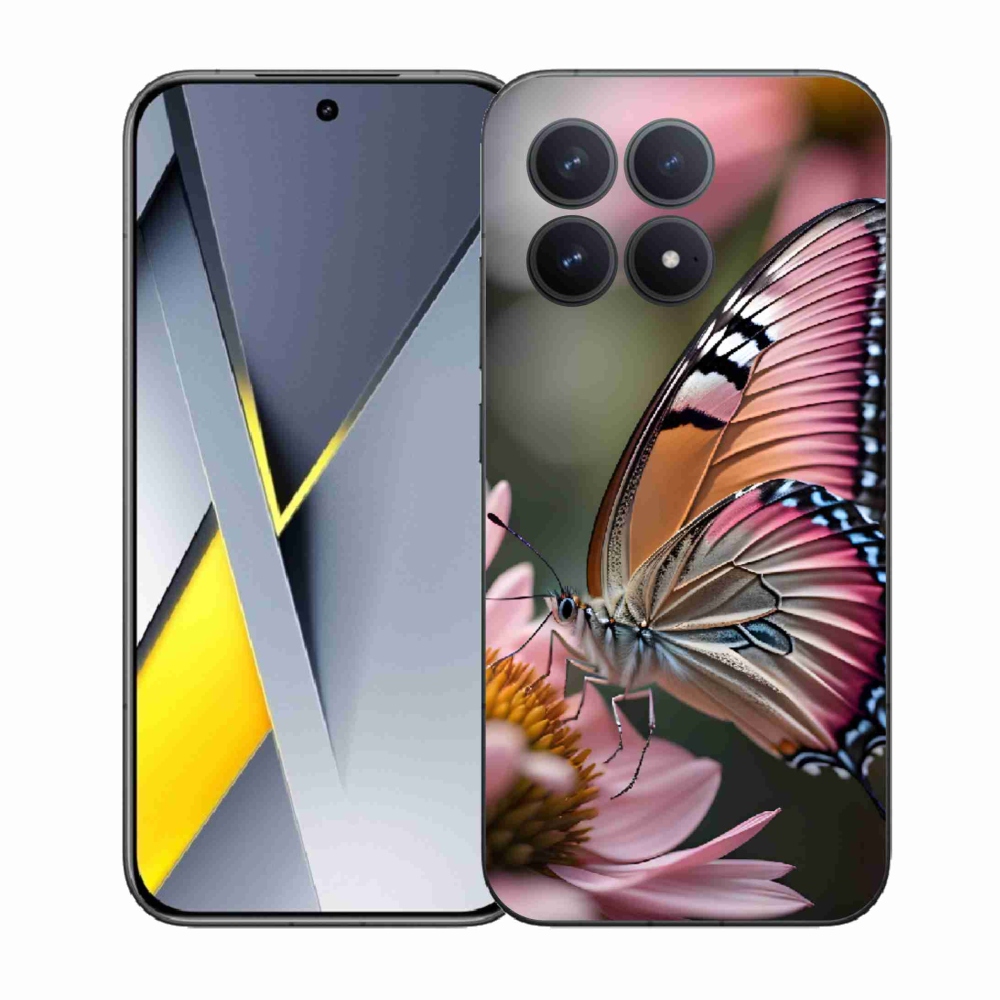 Gelový kryt mmCase na Xiaomi Poco F8 Pro - barevný motýl