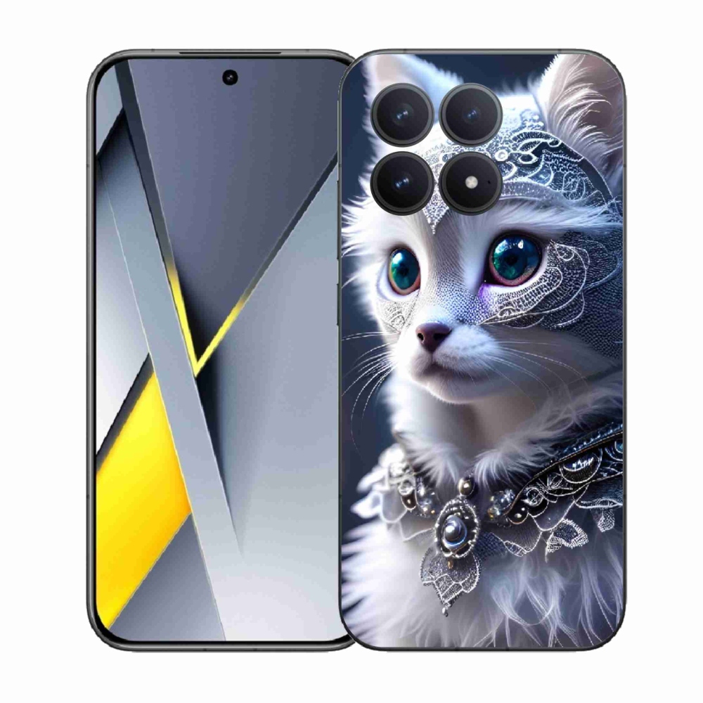 Gelový kryt mmCase na Xiaomi Poco F8 Pro - bílá kočka