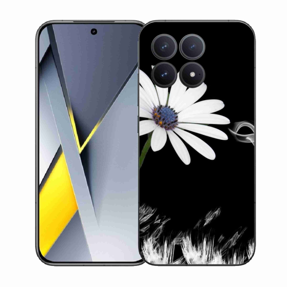 Gelový kryt mmCase na Xiaomi Poco F8 Pro - bílá květina