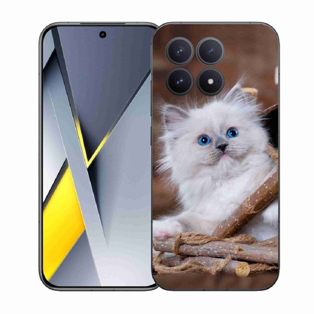 Gelový kryt mmCase na Xiaomi Poco F8 Pro - bílé kotě