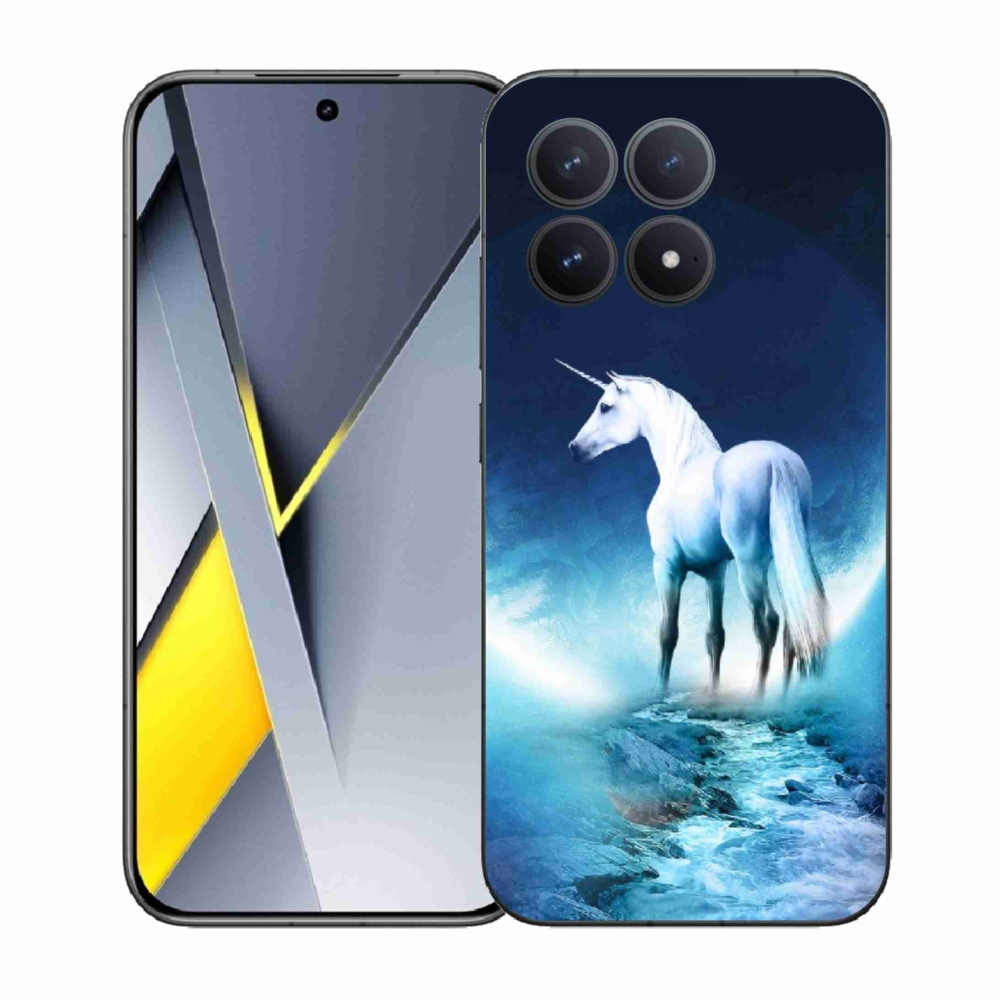 Gelový kryt mmCase na Xiaomi Poco F8 Pro - bílý jednorožec