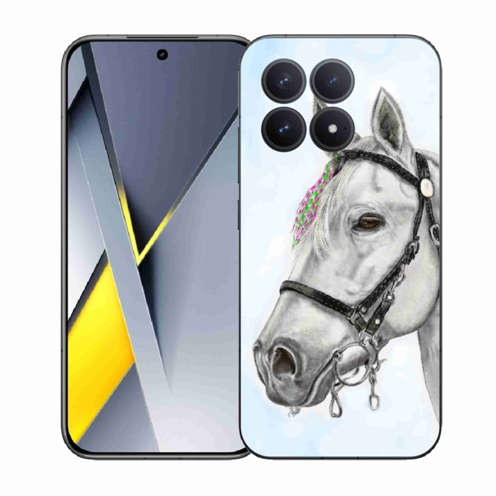 Gelový kryt mmCase na Xiaomi Poco F8 Pro - bílý kůň 1
