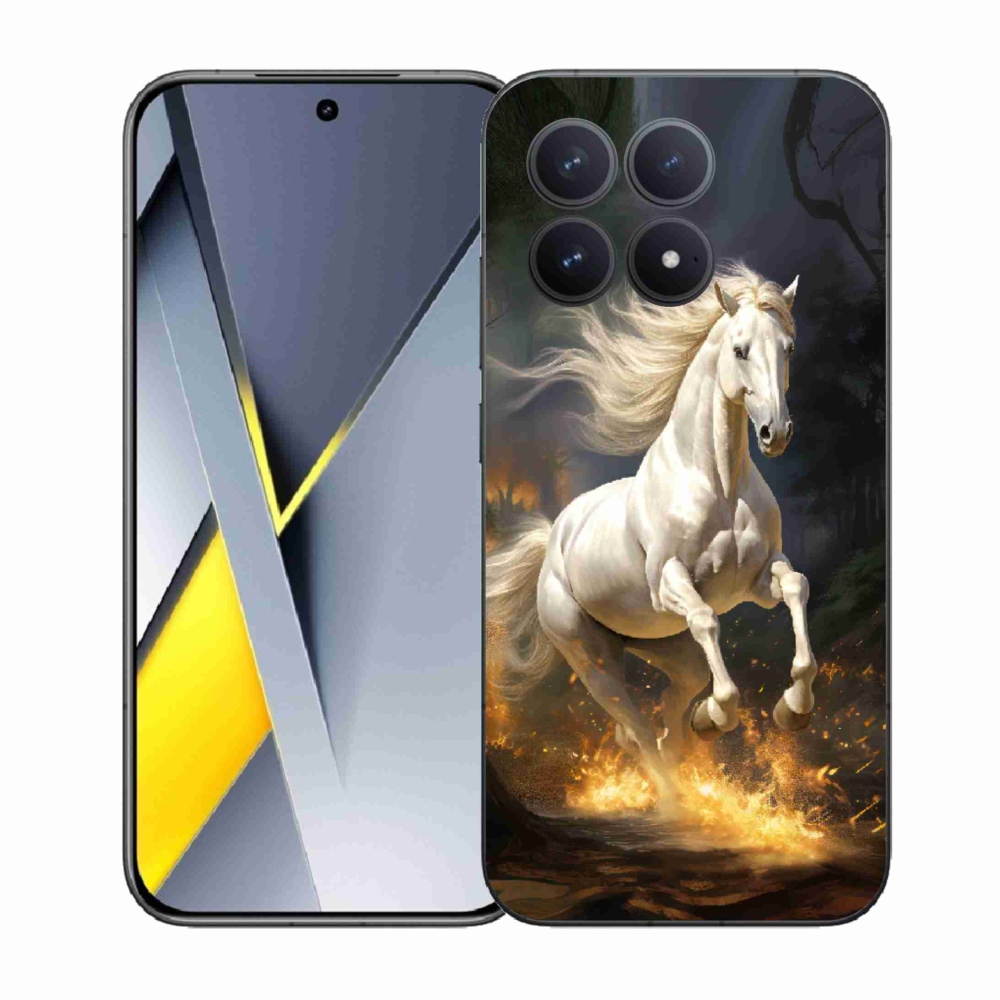 Gelový kryt mmCase na Xiaomi Poco F8 Pro - bílý kůň 2