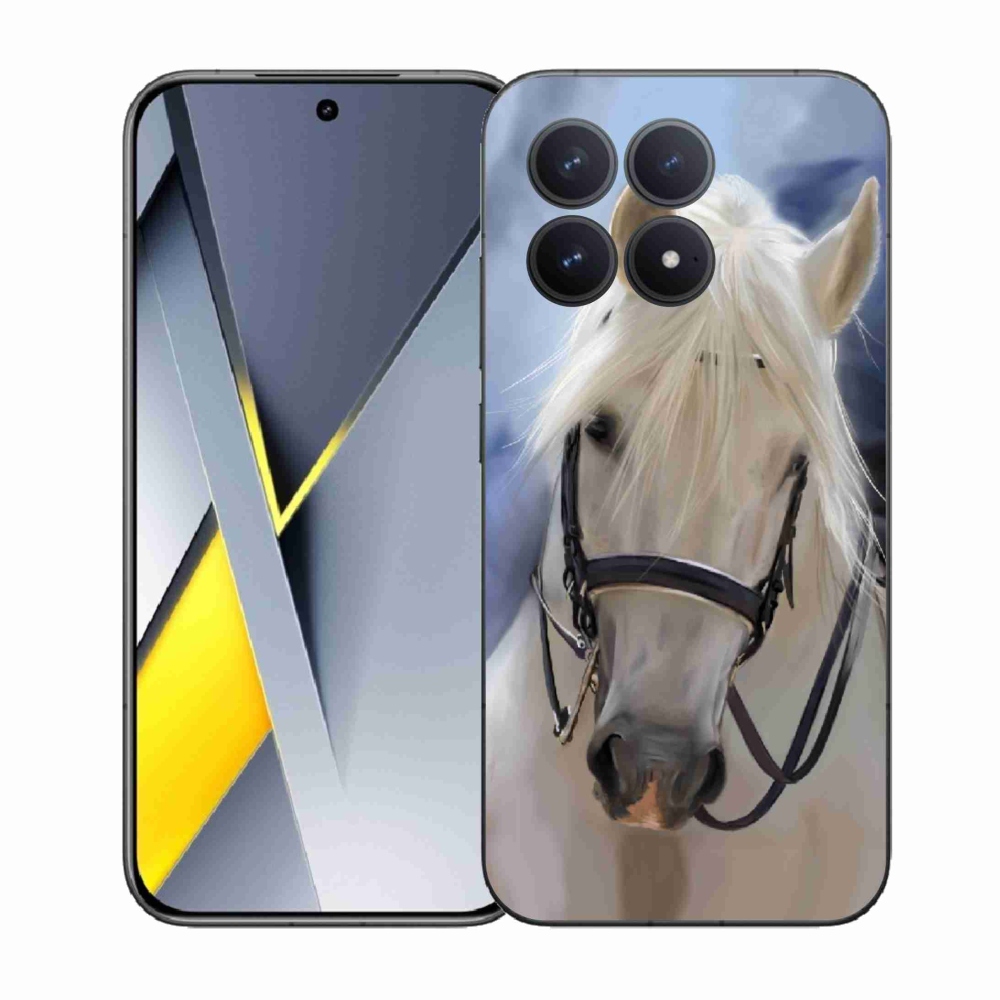 Gelový kryt mmCase na Xiaomi Poco F8 Pro - bílý kůň