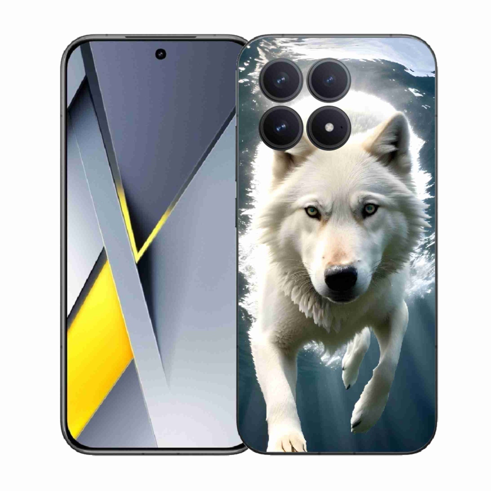Gelový kryt mmCase na Xiaomi Poco F8 Pro - bílý vlk
