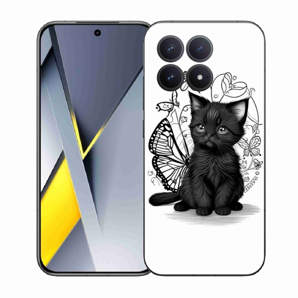 Gelový kryt mmCase na Xiaomi Poco F8 Pro - černé kotě