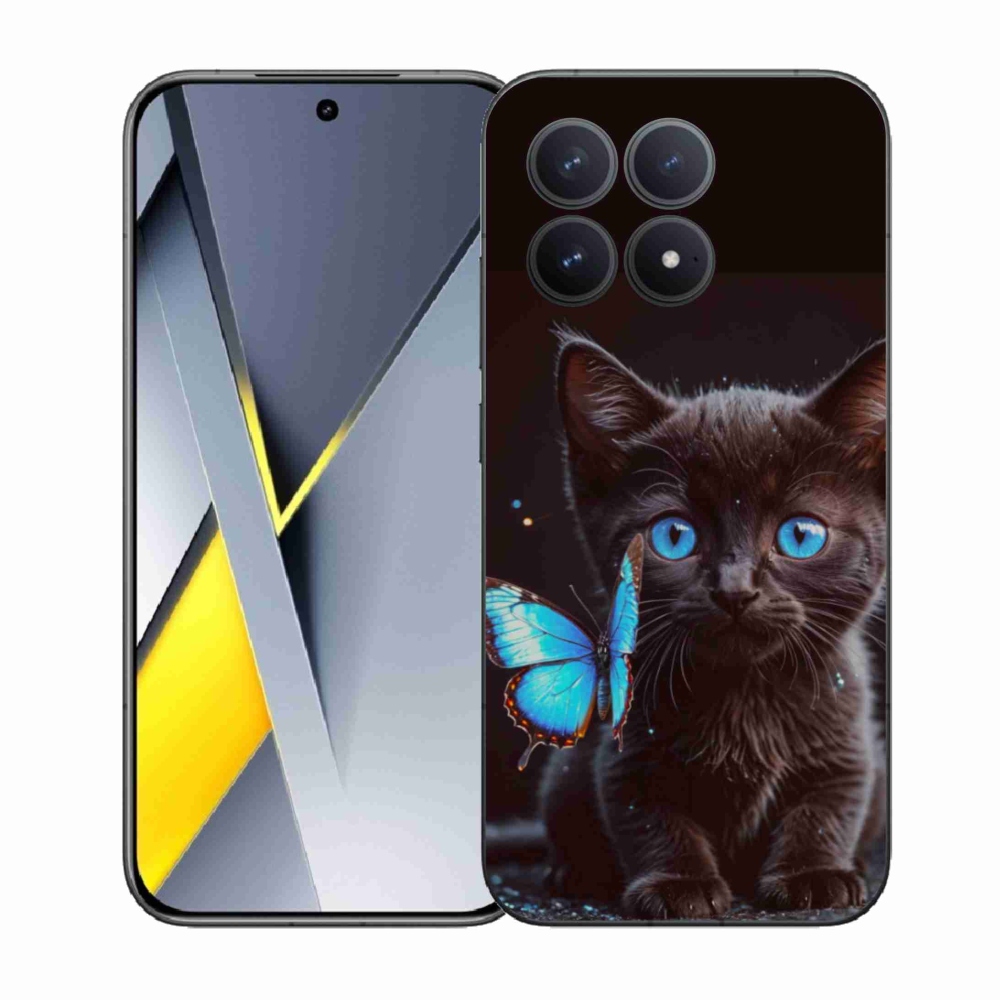 Gelový kryt mmCase na Xiaomi Poco F8 Pro - černé kotě 3