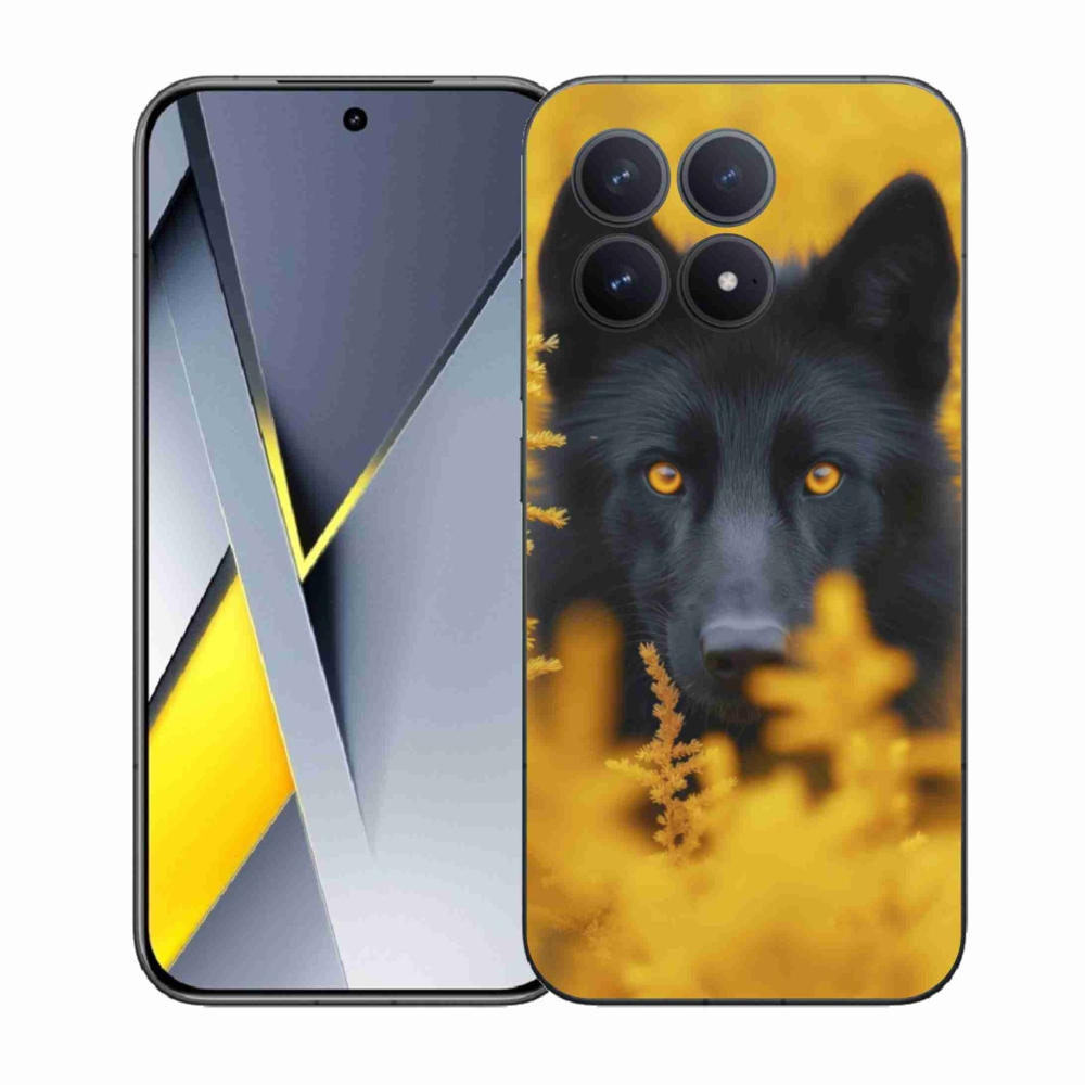 Gelový kryt mmCase na Xiaomi Poco F8 Pro - černý vlk 2