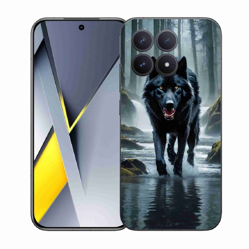 Gelový kryt mmCase na Xiaomi Poco F8 Pro - černý vlk