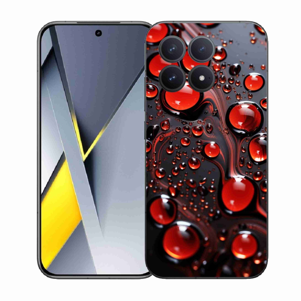 Gelový kryt mmCase na Xiaomi Poco F8 Pro - červené kapky 2