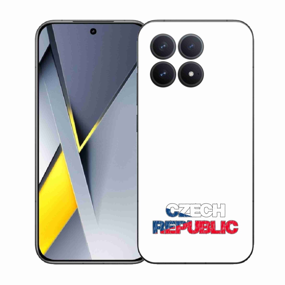 Gelový kryt mmCase na Xiaomi Poco F8 Pro - Czech Republic bílé pozadí