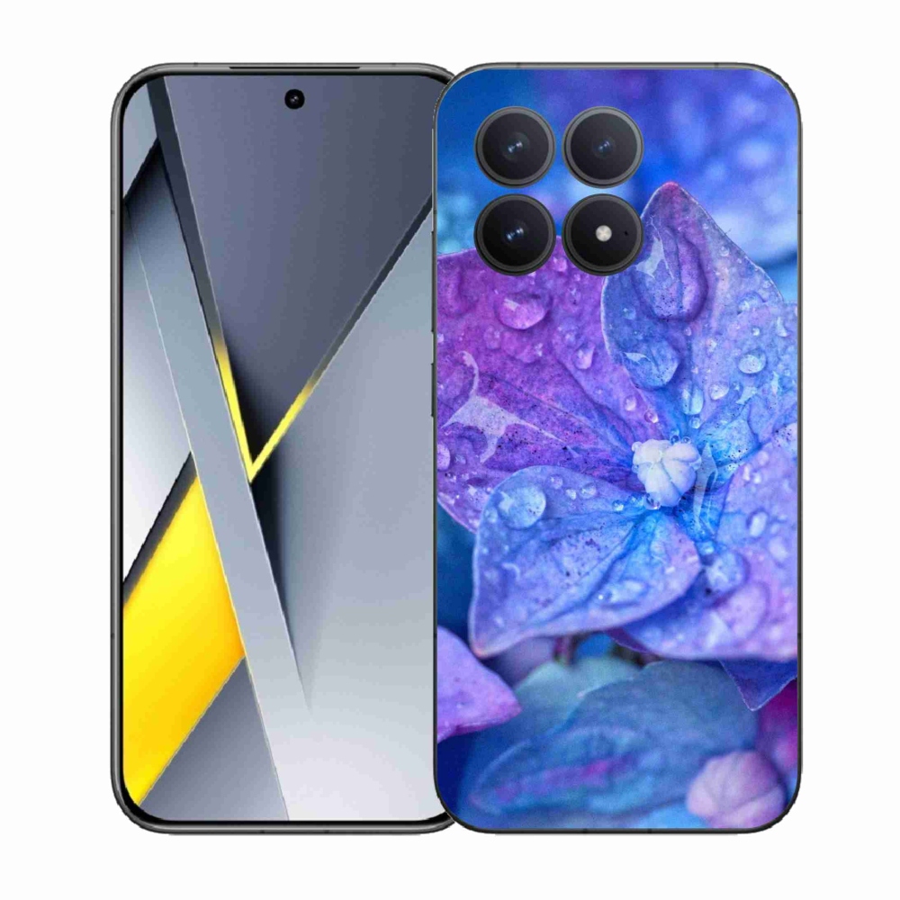 Gelový kryt mmCase na Xiaomi Poco F8 Pro - fialový květ