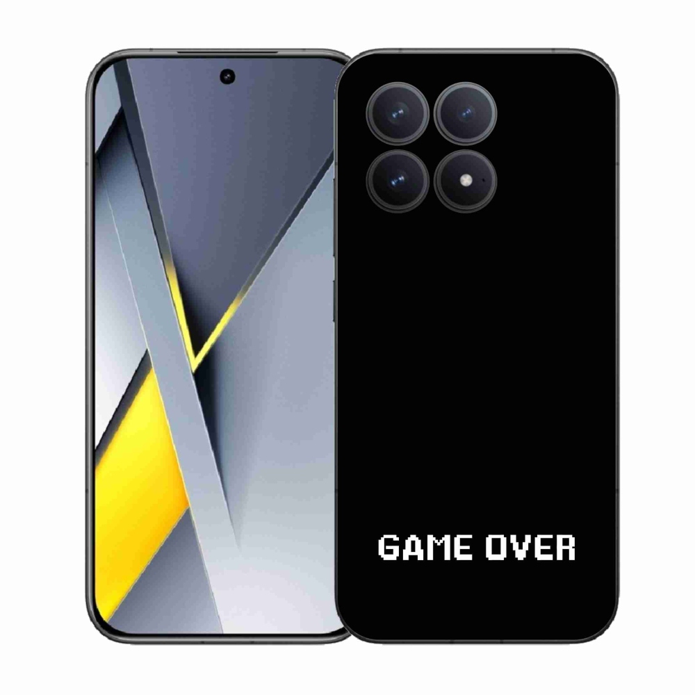 Gelový kryt mmCase na Xiaomi Poco F8 Pro - game over černé pozadí