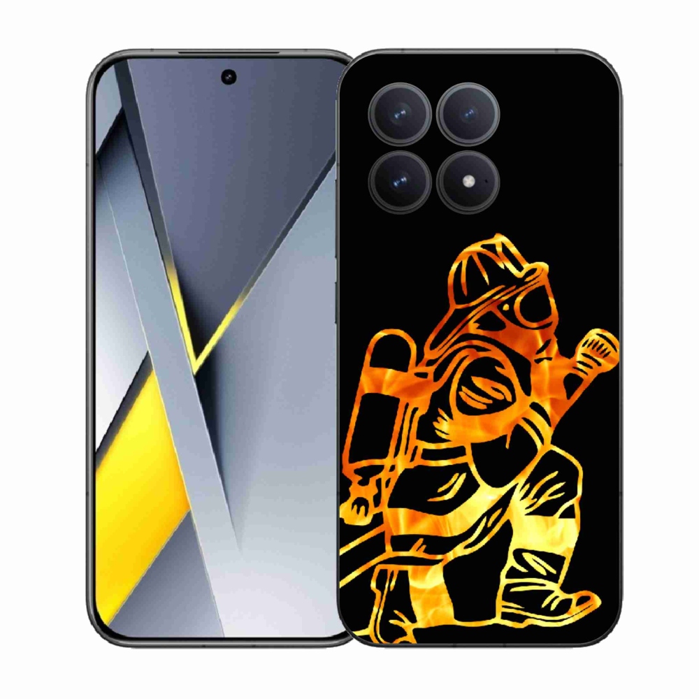 Gelový kryt mmCase na Xiaomi Poco F8 Pro - hasič 1