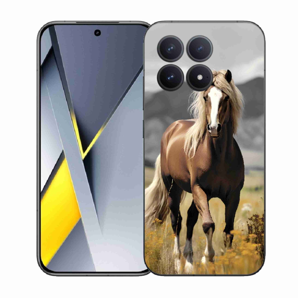Gelový kryt mmCase na Xiaomi Poco F8 Pro - hnědý kůň 1