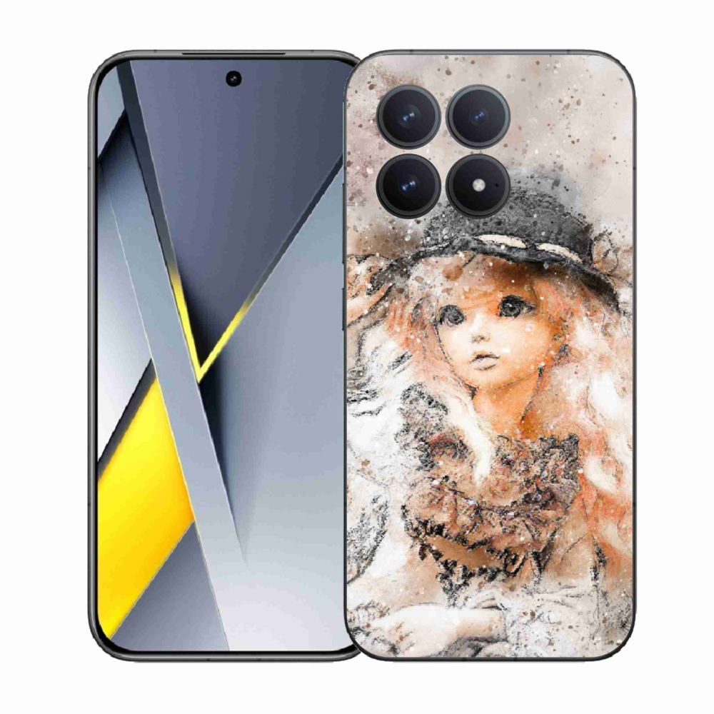 Gelový kryt mmCase na Xiaomi Poco F8 Pro - holčička s kloboukem