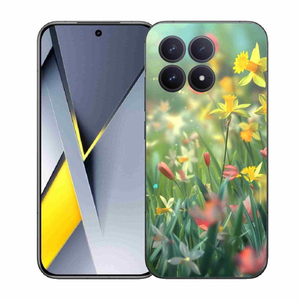Gelový kryt mmCase na Xiaomi Poco F8 Pro - jarní květy