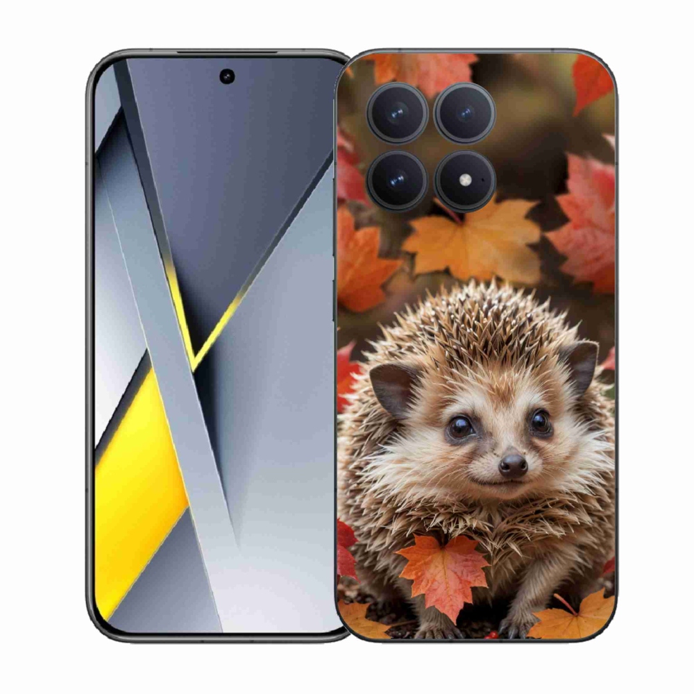 Gelový kryt mmCase na Xiaomi Poco F8 Pro - ježek v listí