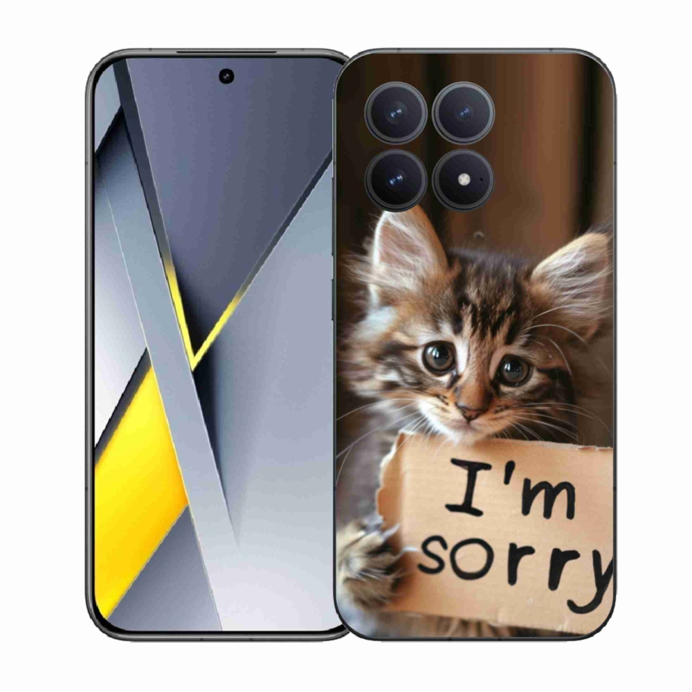 Gelový kryt mmCase na Xiaomi Poco F8 Pro - kočíčí omluva