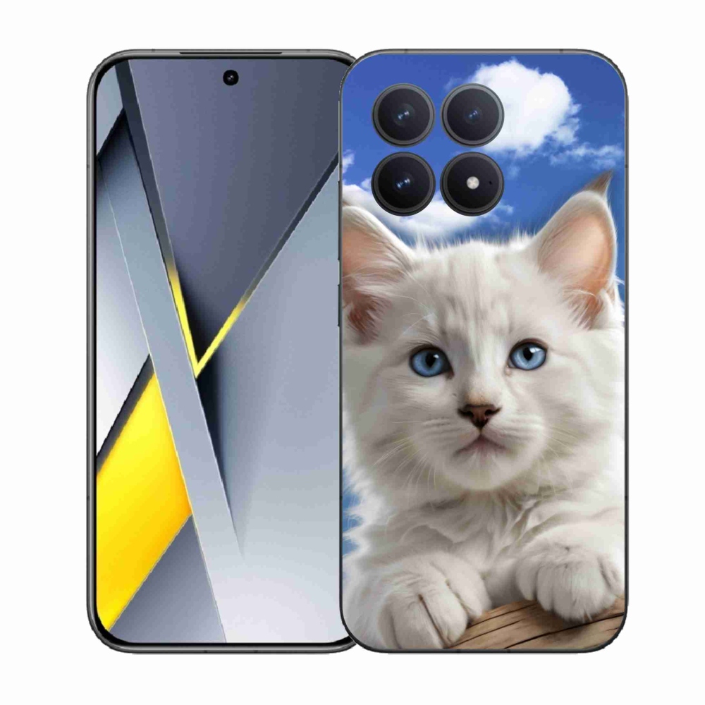 Gelový kryt mmCase na Xiaomi Poco F8 Pro - kotě a oblaka