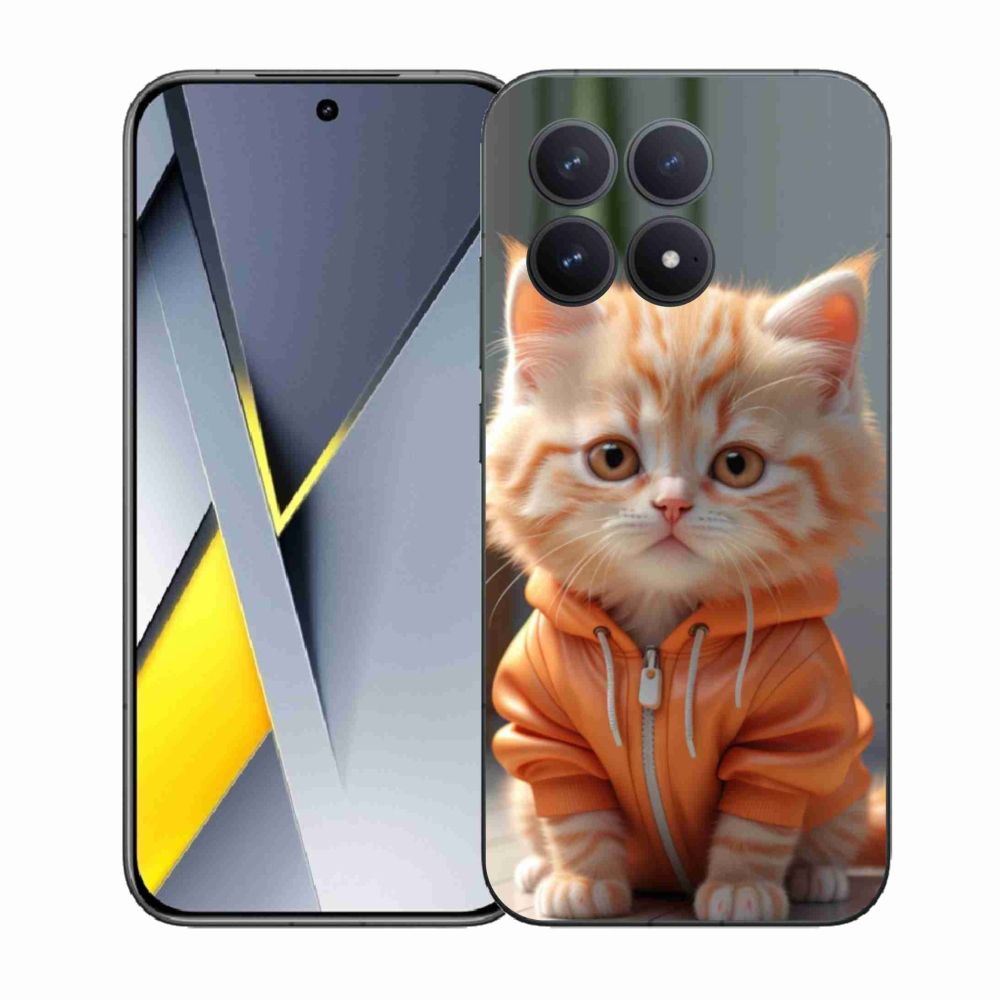 Gelový kryt mmCase na Xiaomi Poco F8 Pro - kotě v mikině