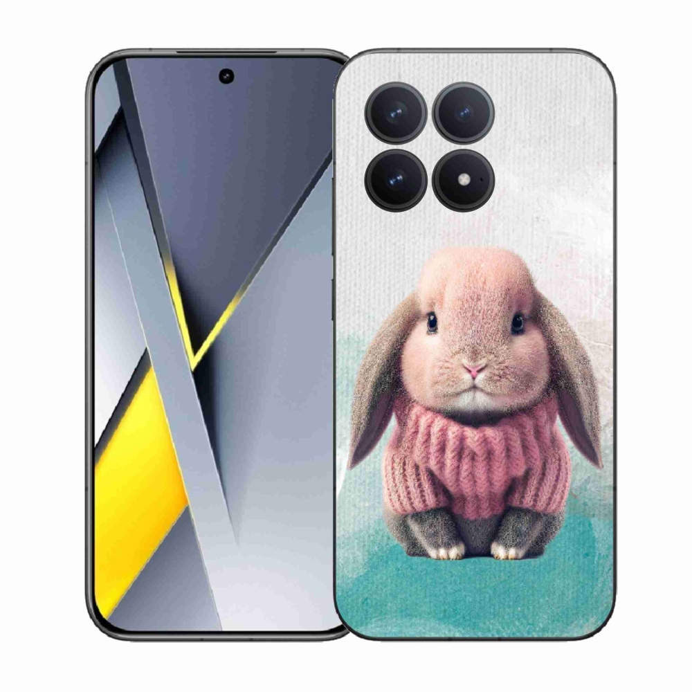 Gelový kryt mmCase na Xiaomi Poco F8 Pro - králíček ve svetru