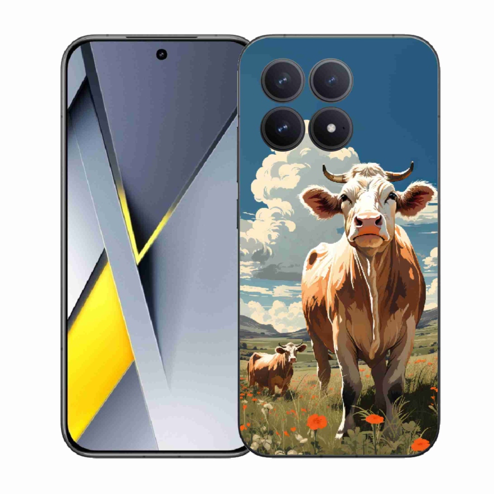 Gelový kryt mmCase na Xiaomi Poco F8 Pro - krávy na louce