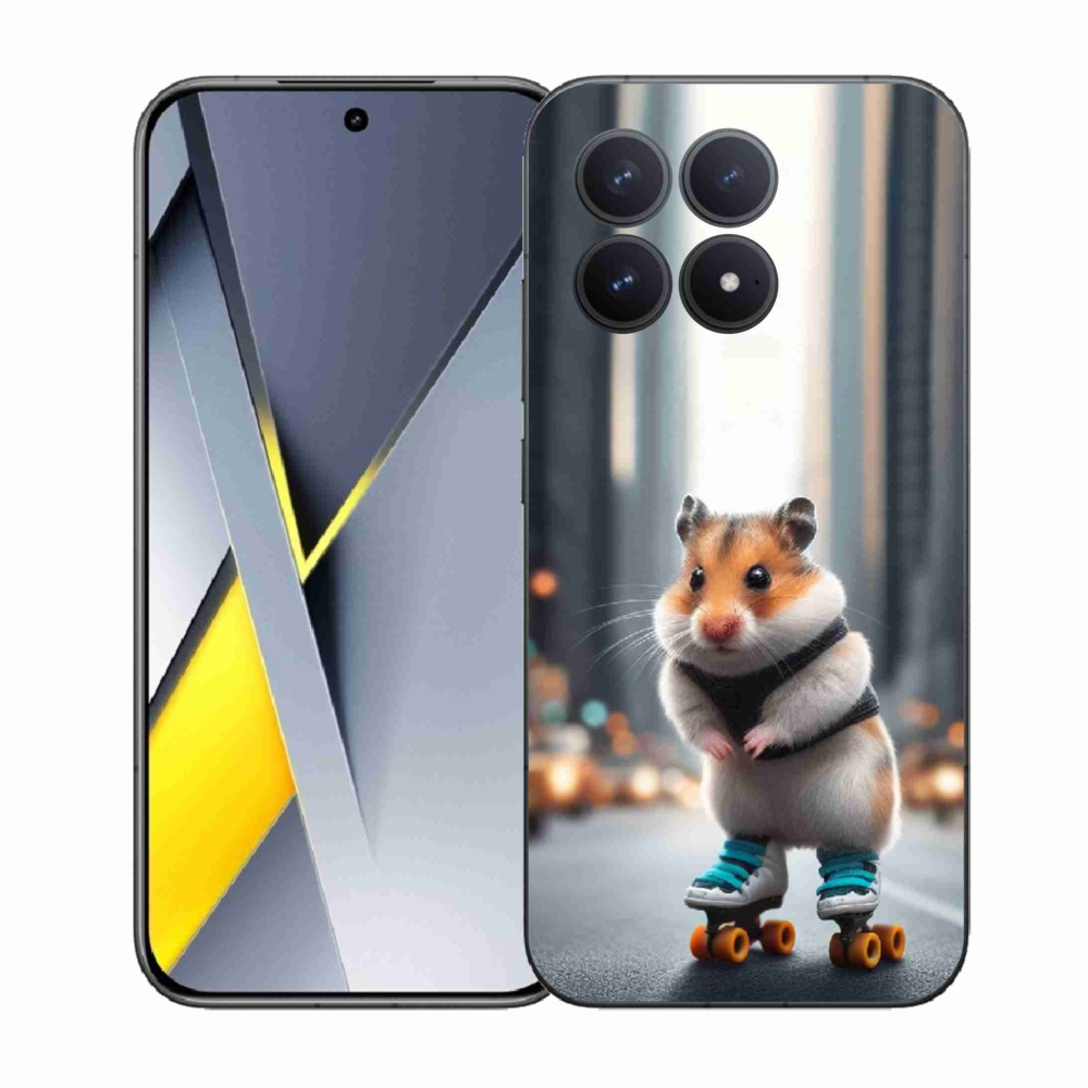 Gelový kryt mmCase na Xiaomi Poco F8 Pro - křeček na bruslích