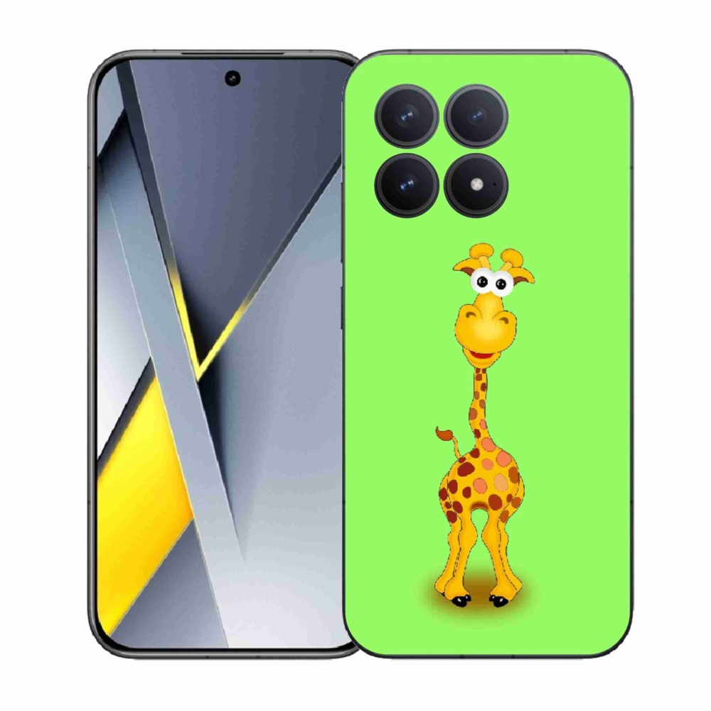 Gelový kryt mmCase na Xiaomi Poco F8 Pro - kreslená žirafa