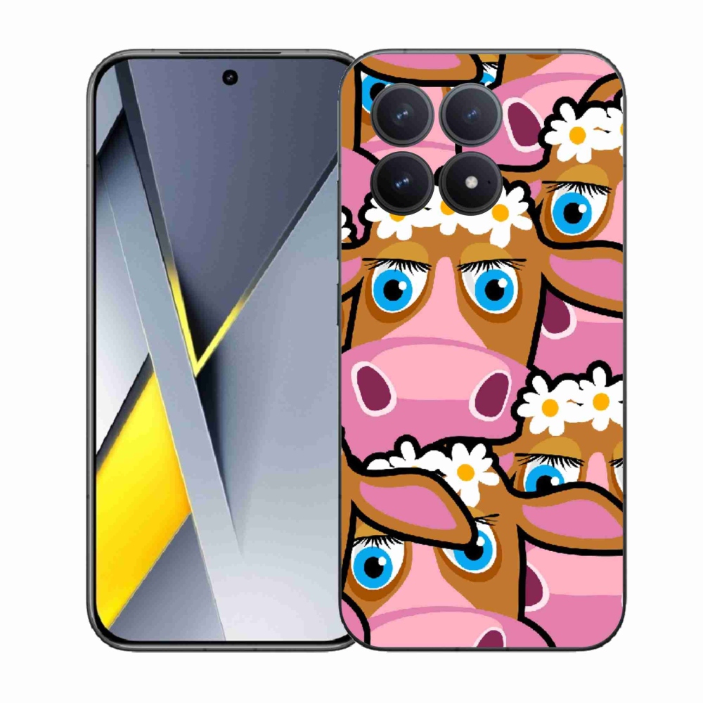 Gelový kryt mmCase na Xiaomi Poco F8 Pro - kreslené kravičky