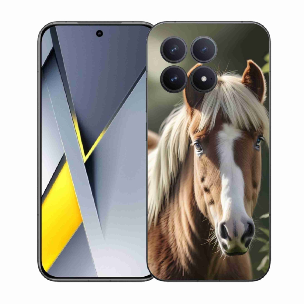 Gelový kryt mmCase na Xiaomi Poco F8 Pro - kůň se světlou hřívou