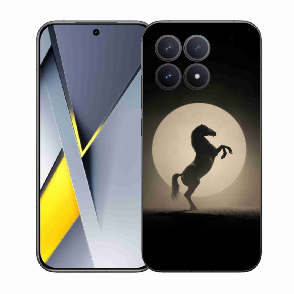 Gelový kryt mmCase na Xiaomi Poco F8 Pro - kůň v siluetě