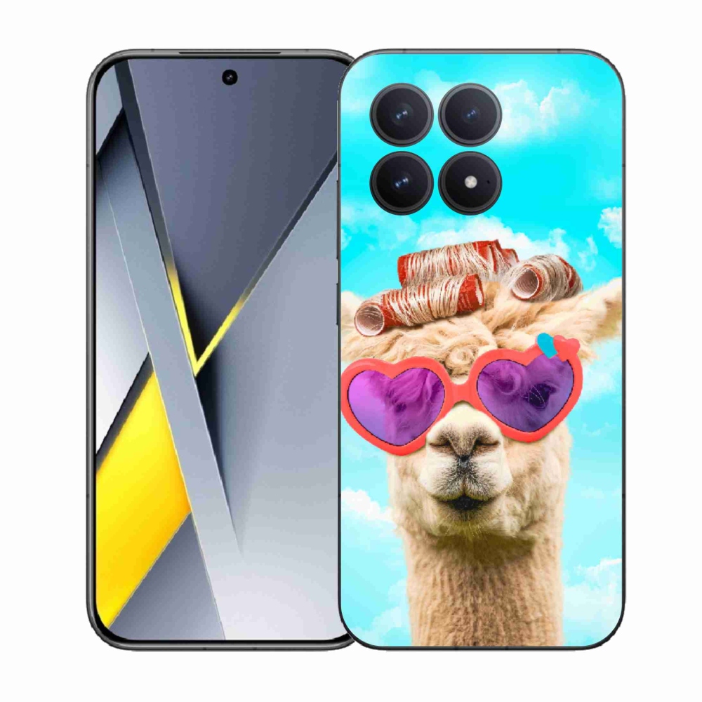 Gelový kryt mmCase na Xiaomi Poco F8 Pro - lama s brýlemi