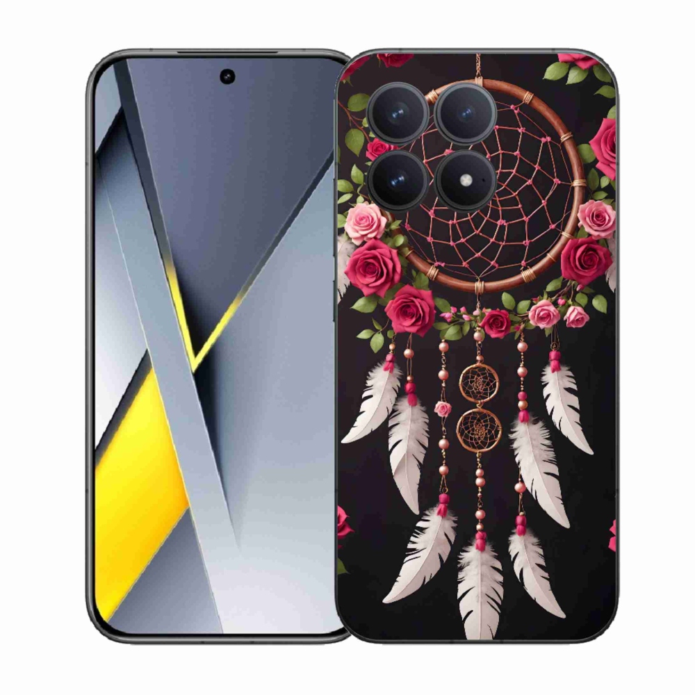 Gelový kryt mmCase na Xiaomi Poco F8 Pro - lapač snů s růžemi