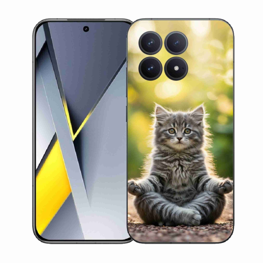 Gelový kryt mmCase na Xiaomi Poco F8 Pro - meditující kotě