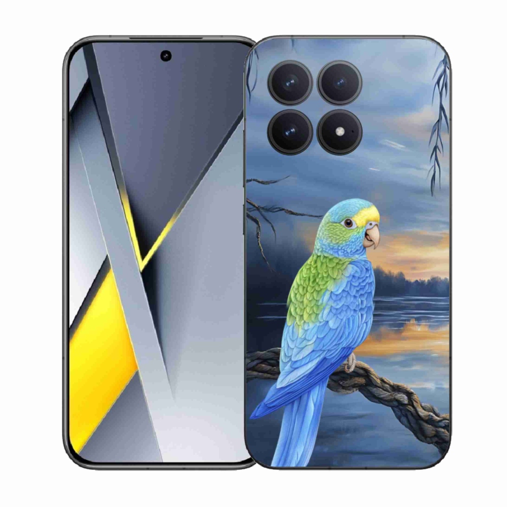 Gelový kryt mmCase na Xiaomi Poco F8 Pro - modrý papoušek