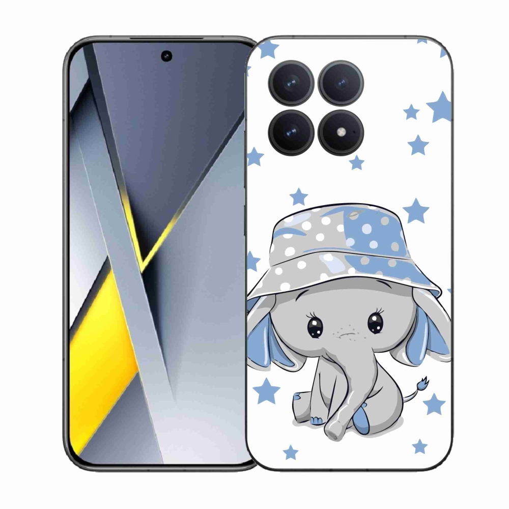 Gelový kryt mmCase na Xiaomi Poco F8 Pro - modrý slon