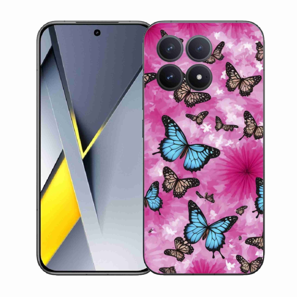 Gelový kryt mmCase na Xiaomi Poco F8 Pro - motýlí zahrada