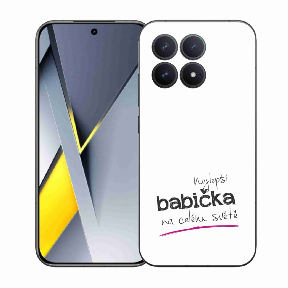 Gelový kryt mmCase na Xiaomi Poco F8 Pro - nejlepší babička 4 bílé pozadí