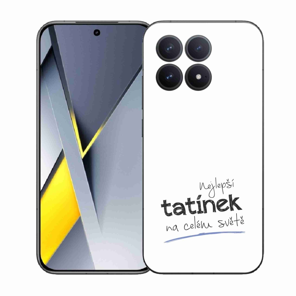 Gelový kryt mmCase na Xiaomi Poco F8 Pro - nejlepší tatínek 4 bílé pozadí